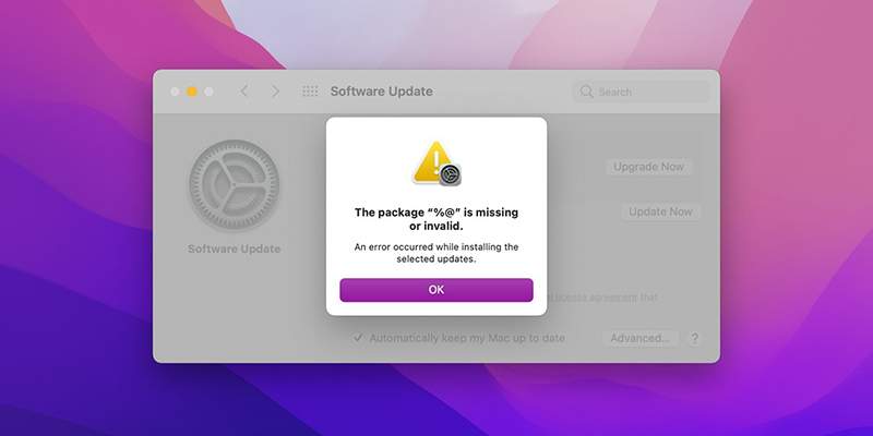 macOS Monterey Installation Failure