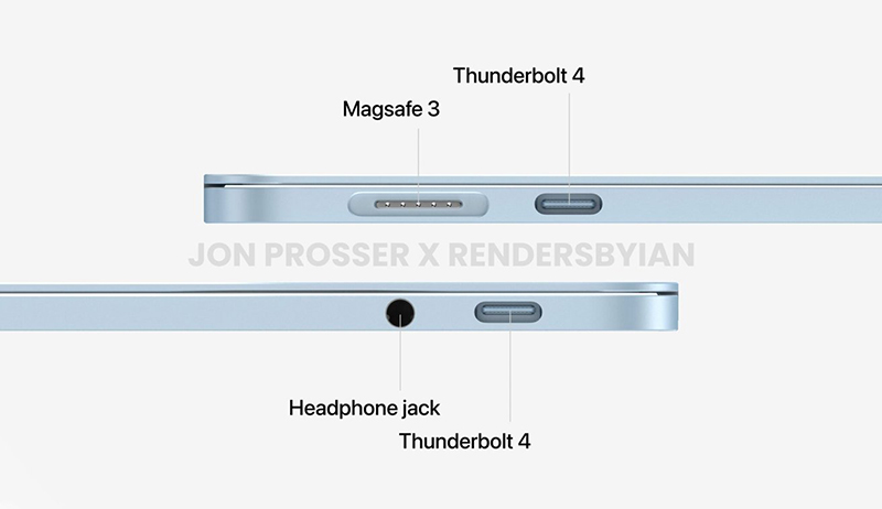 Ports of macbook air 2022